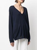 Thumbnail for your product : P.A.R.O.S.H. Lipster wool V-neck jumper