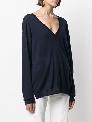 P.A.R.O.S.H. Lipster wool V-neck jumper