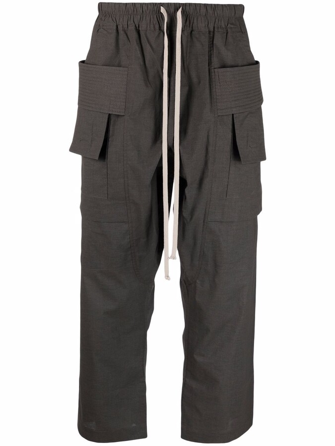 Rick Owens Mainline Cropped Cargo Pants