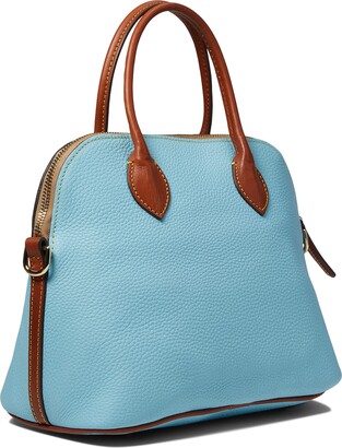 Dooney & Bourke Pebble Domed Satchel (Caribbean Blue) Handbags - ShopStyle