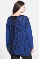 Thumbnail for your product : Sejour Print Wool & Cashmere Sweater (Plus Size)