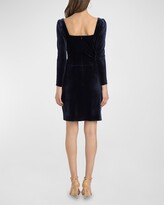 Thumbnail for your product : Shoshanna Soho Velvet Draped Mini Dress