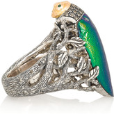 Thumbnail for your product : Tibi Bibi van der Velden Sterling silver, scarab, diamond and tsavorite ring