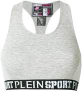 Thumbnail for your product : Plein Sport logo band sports bra