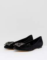 Thumbnail for your product : Dune London London Briela Embellished Flat Shoes