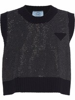 Thumbnail for your product : Prada Studded Cashmere Top