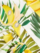 Thumbnail for your product : Oscar de la Renta Banana Print Sweetheart Cotton Minidress