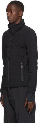 MONCLER GRENOBLE Black Down Logo Cardigan Jacket - ShopStyle