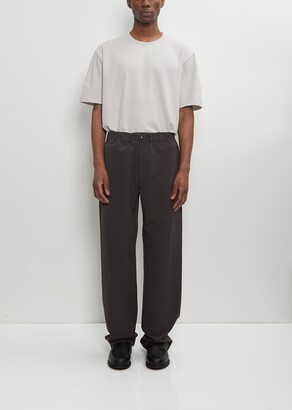 【AURALEE】FINX SILK CHAMBRAY BELTED PANTS Auralee Washed Finx Silk Chambray Belted Pants in Black