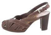 Thumbnail for your product : Henry Beguelin Slingback Leather Sandals