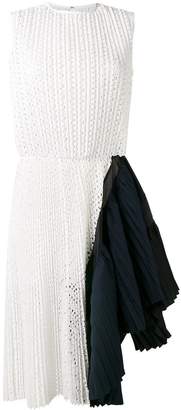 Sacai asymmetric dot lace dress