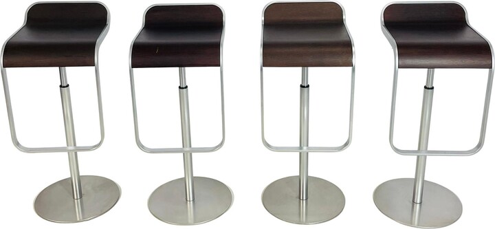 SHIN AZUMI Set Of 4 “lem” Counter/bar Stools By Shin & Tomoko Azumi For Lapalma, Italy 2000