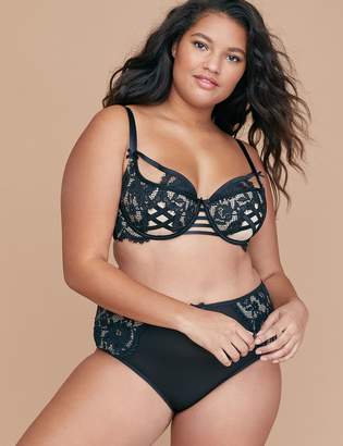 Lane Bryant Lightly Lined French Balconette Bra - Strappy Lace