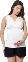Thumbnail for your product : Sweet Mommy Cache Coeur Nursing Tank Top Off White, M