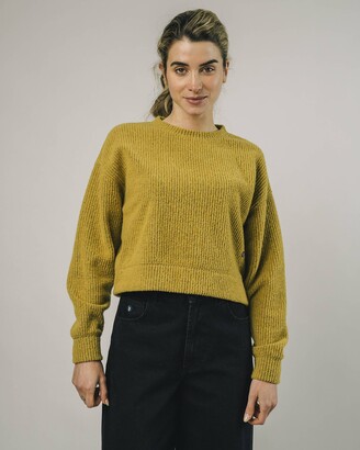 Brava Fabrics Cropped Sweater Mustard - ShopStyle