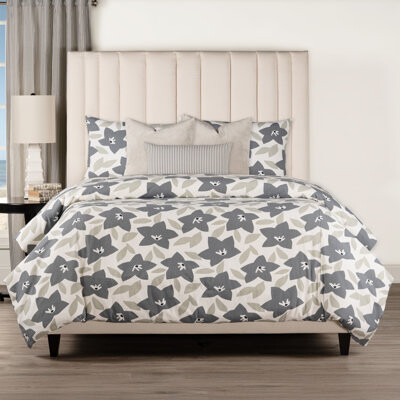 Magnolia Home Fashions Toulouse Lagoon 100% Cotton Luxury Duvet Cover & Insert Set