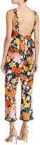 Thumbnail for your product : Saylor Sleeveless Floral-Print Poplin Jumpsuit