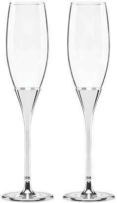 Kate Spade Simply Sparkling Silver-Plated Flute Pair