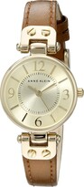 Thumbnail for your product : Anne Klein Women's 109442CHHY Gold-Tone Champagne Dial and Brown Leather Strap Watch