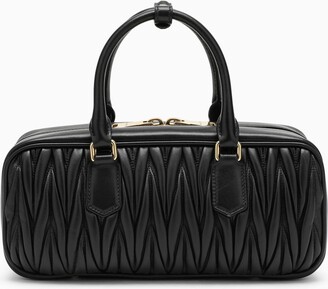 Matelassé leather clutch bag Miu Miu Black in Leather - 35503695