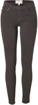 Thumbnail for your product : Current/Elliott Ankle Skinny Jeans with Studs in Licorice
