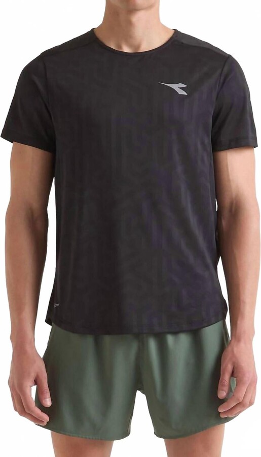 Diadora Super Light Short Sleeve T-Shirt In Black