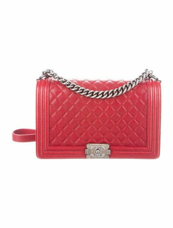 Chanel Large Boy Bag Red ShopStyle