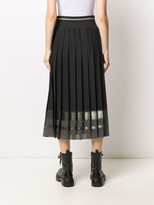 Thumbnail for your product : Brunello Cucinelli Shiny Stripe Pleated Skirt