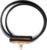 Thumbnail for your product : Givenchy Black Leather Shark Lock Bracelet