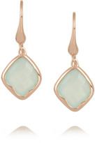Thumbnail for your product : Monica Vinader Riva rose gold-plated chalcedony earrings