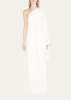 Thumbnail for your product : The Row Sparrow Draped One-Shoulder Silk Gown