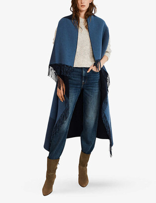 Claudie Pierlot Auchaud oversized wool-blend poncho - ShopStyle Women's  Fashion