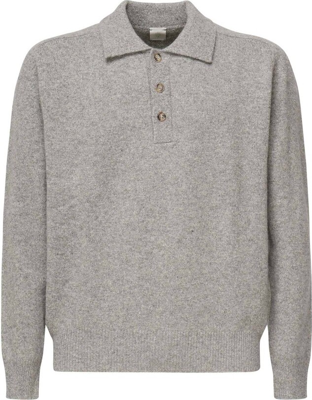 Eleventy Button-Front Cashmere Sweater