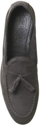 Ask the Missus Feather Tassel Loafers Dark Brown Nubuck