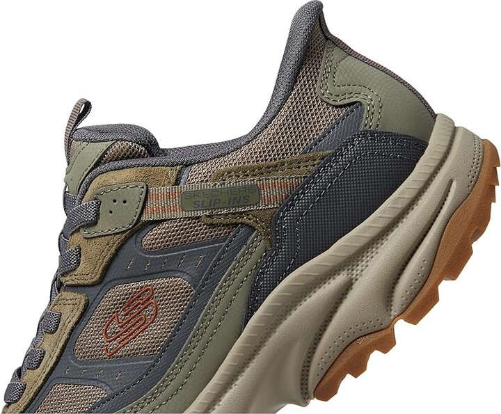 SKECHERS Vigor AT Hands Free Slip-In Sneaker Men's Shoes Olive/Gray : 9 EE - Wide, Suede - Image 4