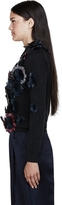 Thumbnail for your product : Christopher Kane Grey Pheasant Feather Flower Cashmere Sweater