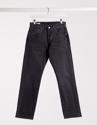 Levi's 501 '93 cropped straight fit jeans in washed black - ShopStyle