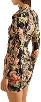 Thumbnail for your product : Zimmermann Espionage Lace-up Floral-print Stretch-silk Mini Dress