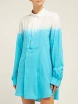 Thumbnail for your product : Kilometre Paris - Dip-dyed Cotton Shirt - Womens - Light Blue