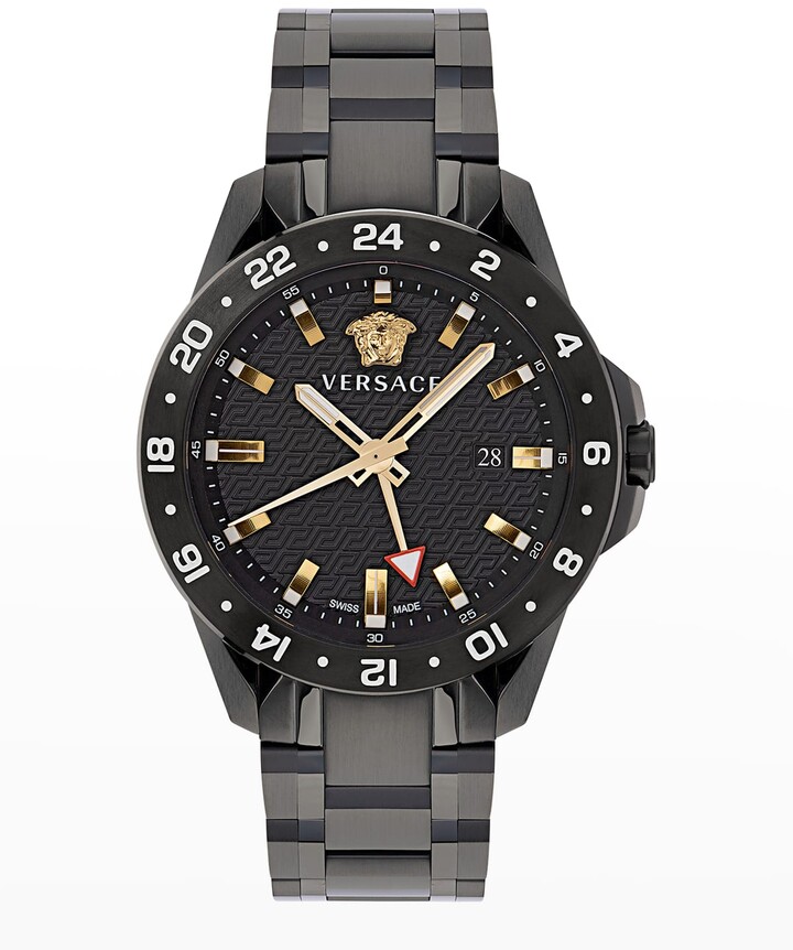 Versace Men's Sport Tech IP Black Stainless Steel Bracelet Watch - ShopStyle