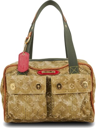 LOUIS VUITTON Monogram Denim Noeful MM Handbag Drawstring 2WAY,Extra Strap  & COA