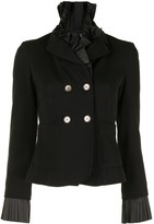 Thumbnail for your product : Valentino Pre-Owned Double-Breasted Silk Collar Blazer