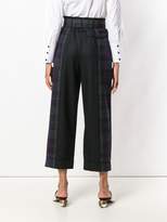 Thumbnail for your product : Isa Arfen tartan detail cropped trousers