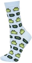 Thumbnail for your product : Topshop Frog & Lily Pad Pattern Ankle Socks