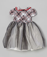 Thumbnail for your product : Youngland Red & Black Plaid Overlay Dress & Diaper Cover - Infant