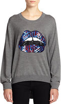 Thumbnail for your product : Markus Lupfer Lara Sequined Lips Wool Sweater