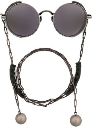 UMA WANG Round-Frame Chain-Link Sunglasses