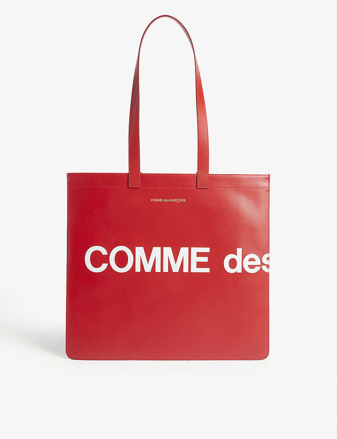 comme des garçons black leather crossbody bag