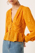 Thumbnail for your product : French Connection Brenna Long Sleeve Lace Peplum Top