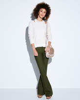 Thumbnail for your product : Derek Lam 10 Crosby Flared Crepe Trousers with Grommet Details